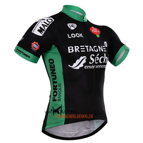 Bretagne Seche Kurzarmtrikot 2015 Und Kurze Trägerhose Shwarz Un